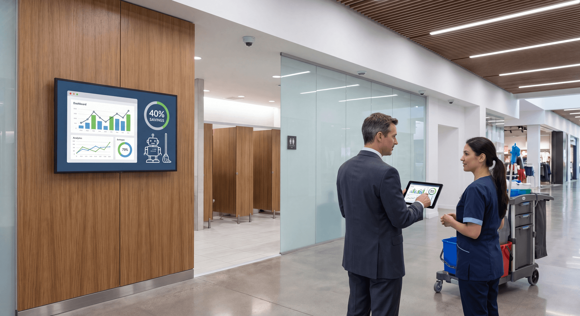 AI-Powered Restroom Analytics: How Shopping Centers Cut Cleaning Costs by 40%