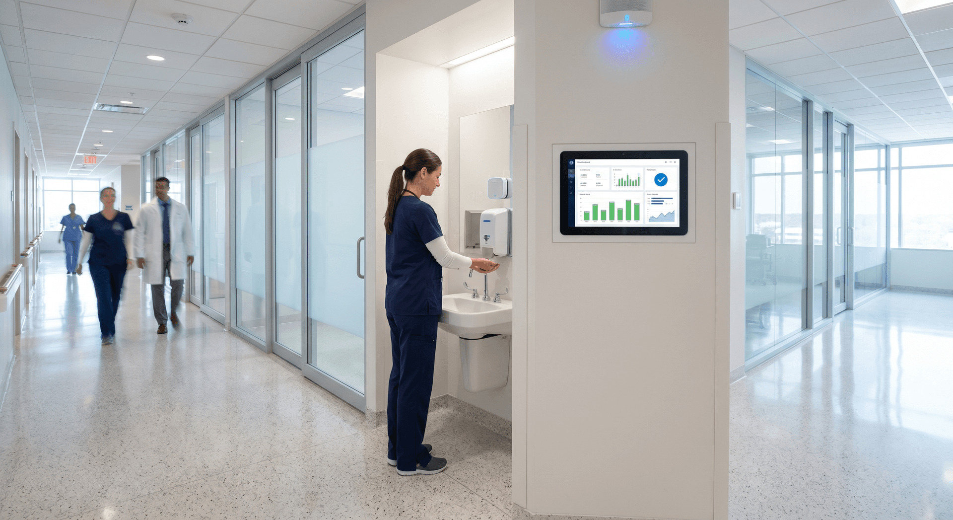 How Smart Handwashing Compliance Monitoring Improves Hospital Hygiene Scores