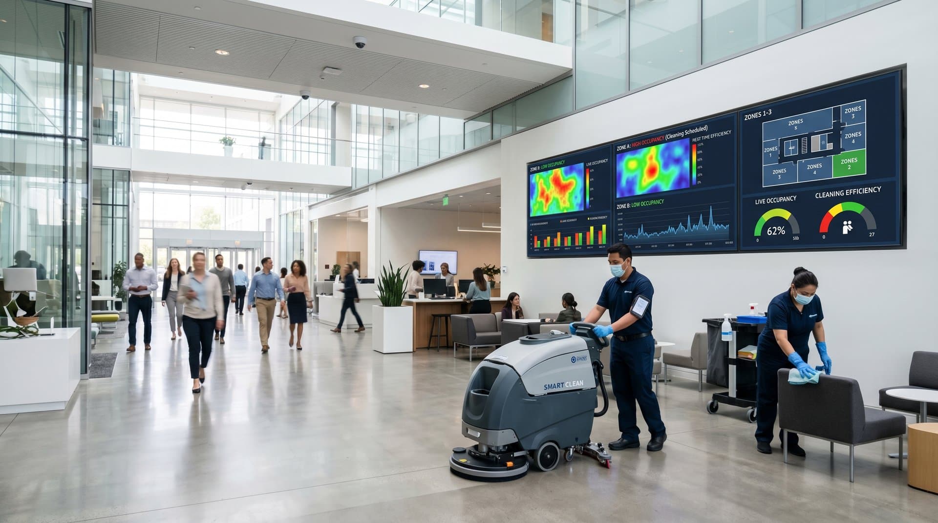 Real-Time Occupancy Analytics: Revolutionizing Commercial Cleaning in Post-Pandemic Era